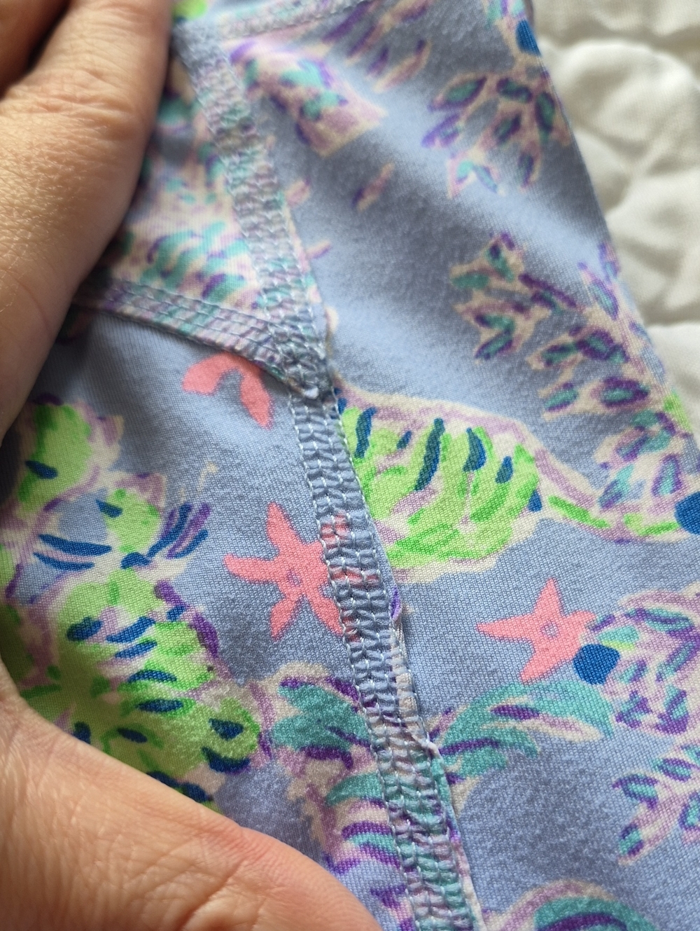 Lilly Pulitzer Luxletic Blue Peri Turtle Package UPF 50+ Tank Legging Set M - Picture 11 of 14